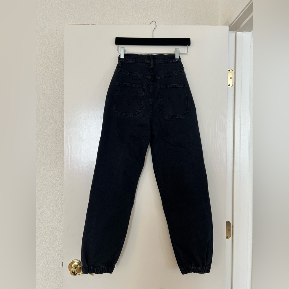 MOTHER The Carpenter Roller High Rise Utility Jogger Black Jeans size 24 - Picture 4 of 15